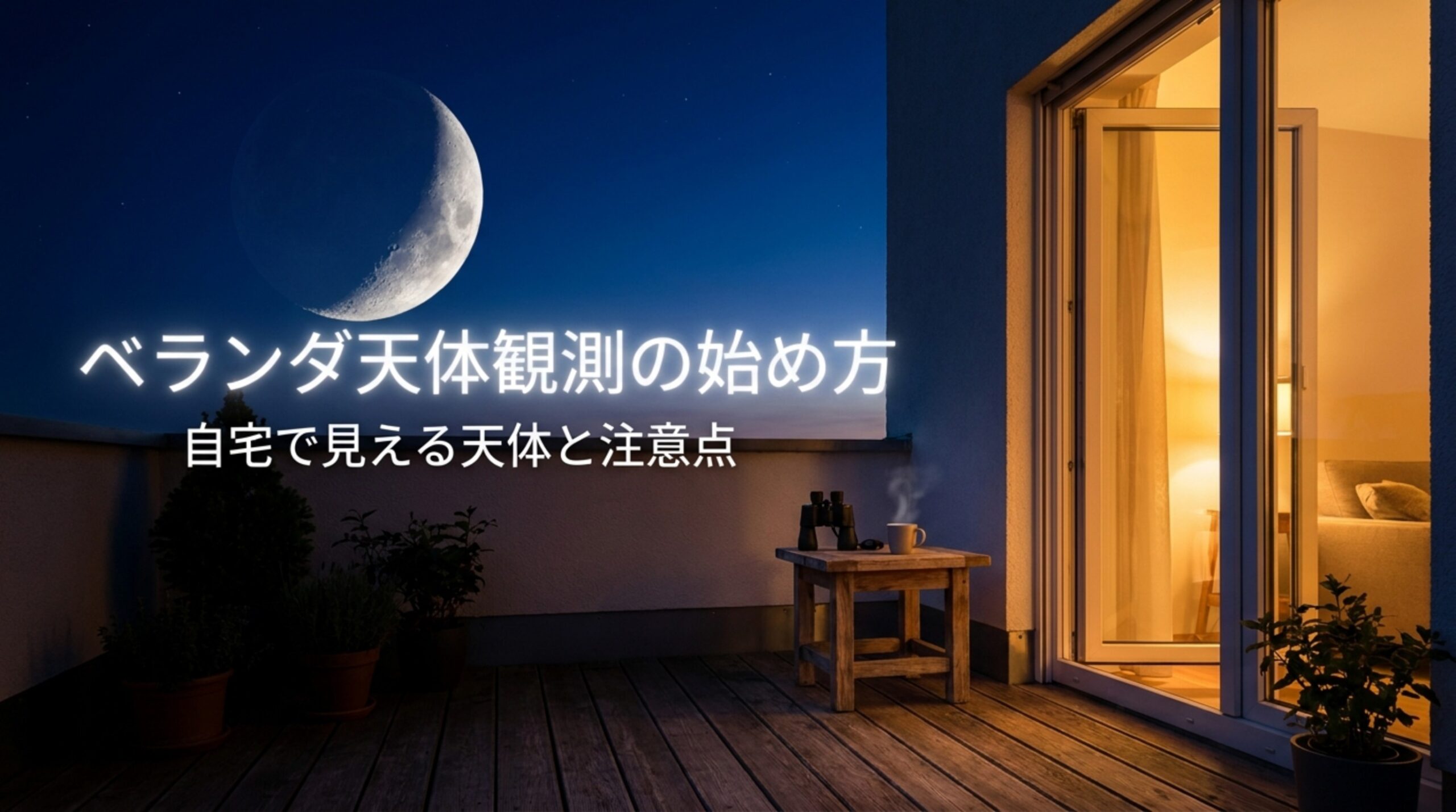 ベランダで天体観測を始めるには？自宅で見える天体と方角・近所への配慮