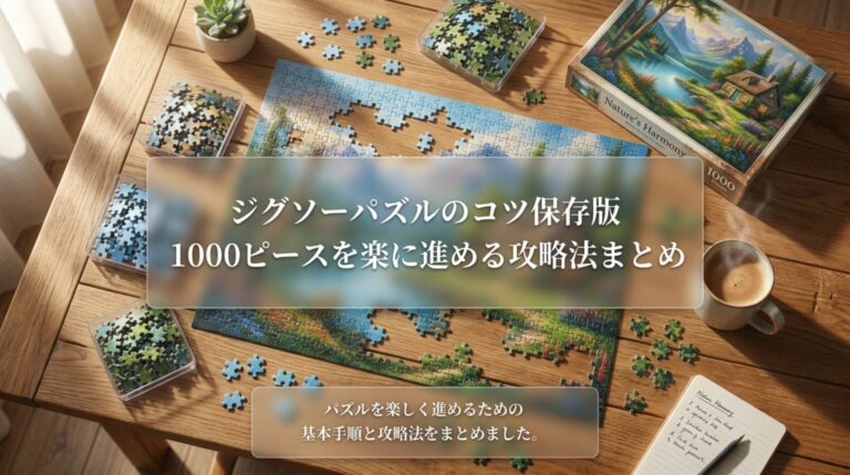 ジグソーパズルのコツ保存版!1000ピースを楽に進める攻略法まとめ