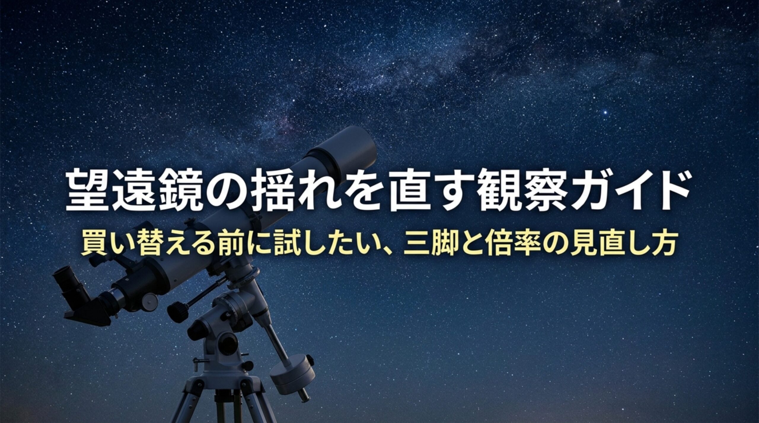 望遠鏡が揺れるときの直し方|三脚の設置・風対策・倍率の見直しで像を安定させる
