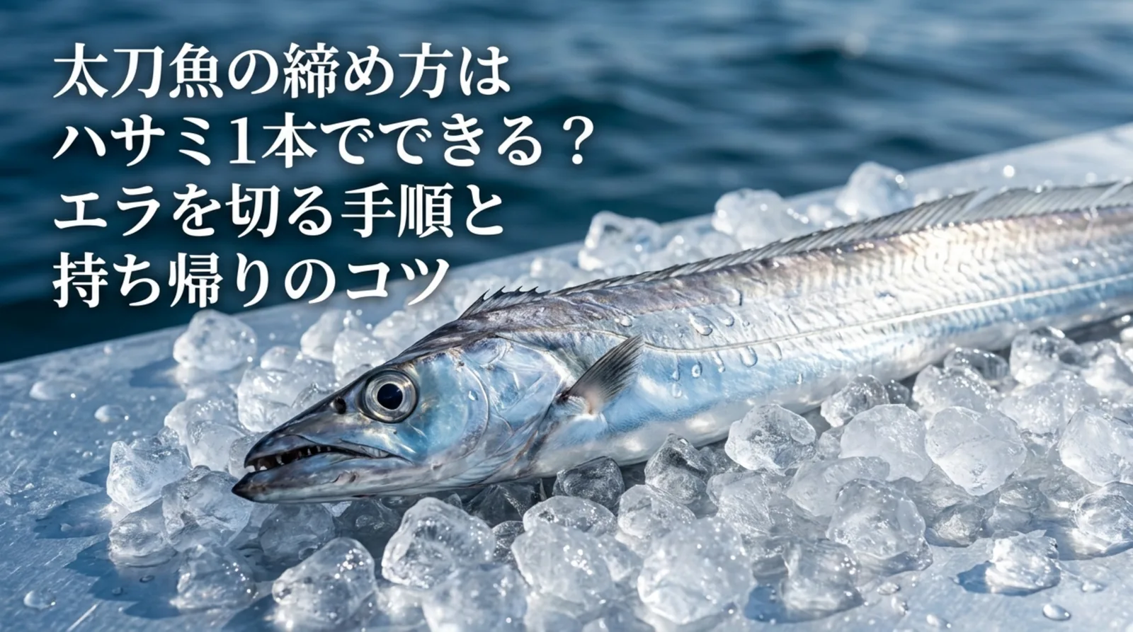 太刀魚の締め方｜エラを切る血抜きの手順と潮氷での持ち帰り・保存の目安